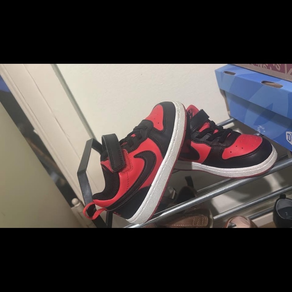 Kids Black and Red Nike Sneakers